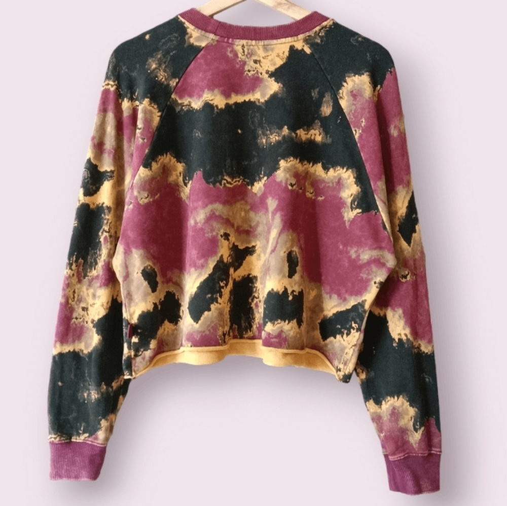 JoyLab Tie Dyed Crop Crewneck Sweatshirt - Picture 3 of 7